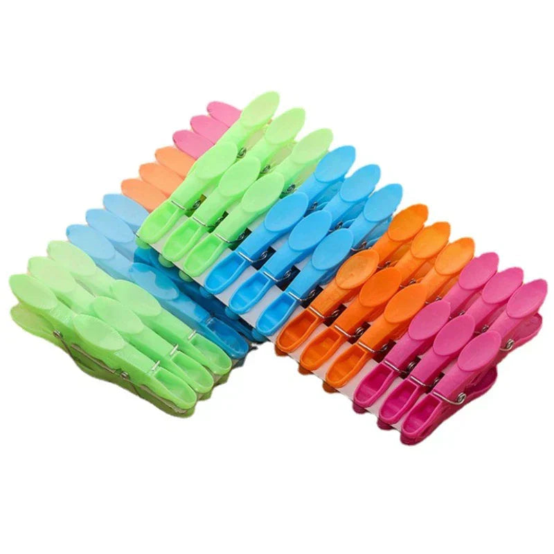 24Pack Durable Plastic Laundry Clothes Pegs