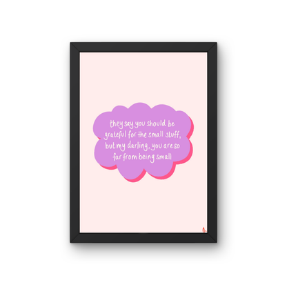 Small Stuff | Pink and Lilac Cute Maximalist Nursery Print