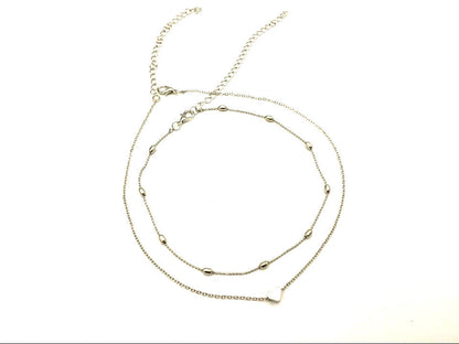 Multi-Layer Necklace – Heart, Moon & Star Pendant