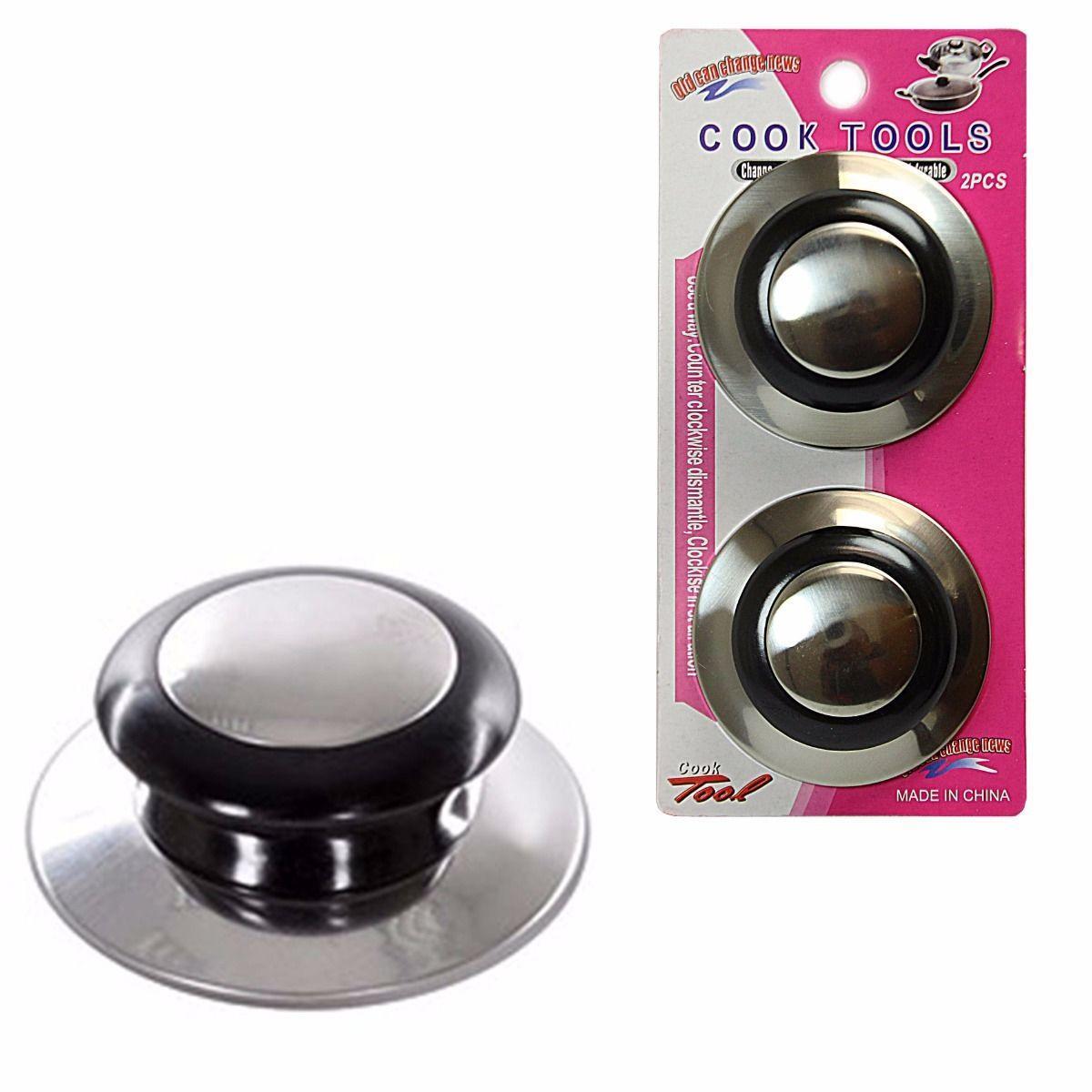 Premium Metal Pan Lid Knobs Set of 2