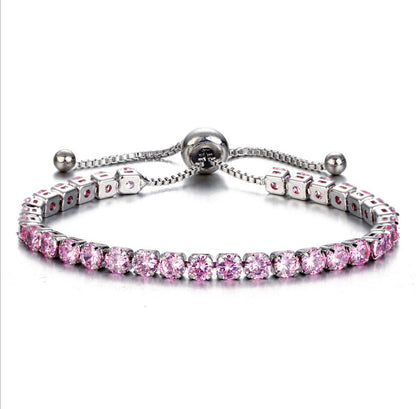 Gold Push Pull Zircon Bracelet