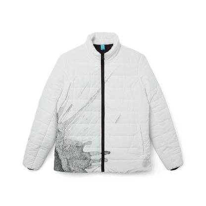 Watercolour Grey Splash - Womens Puffer Jacket