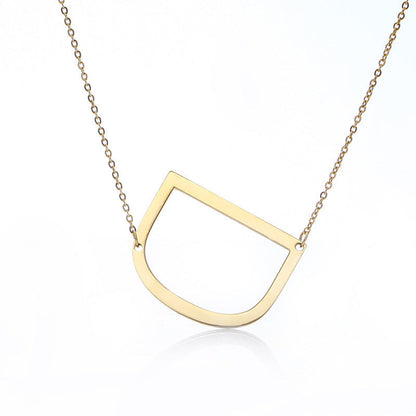 Big Initial Letter Pendant Necklace, Gold Silver, and Rose Gold