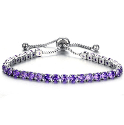 Gold Push Pull Zircon Bracelet