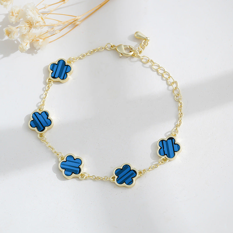 Gold Plated Clover Bracelet