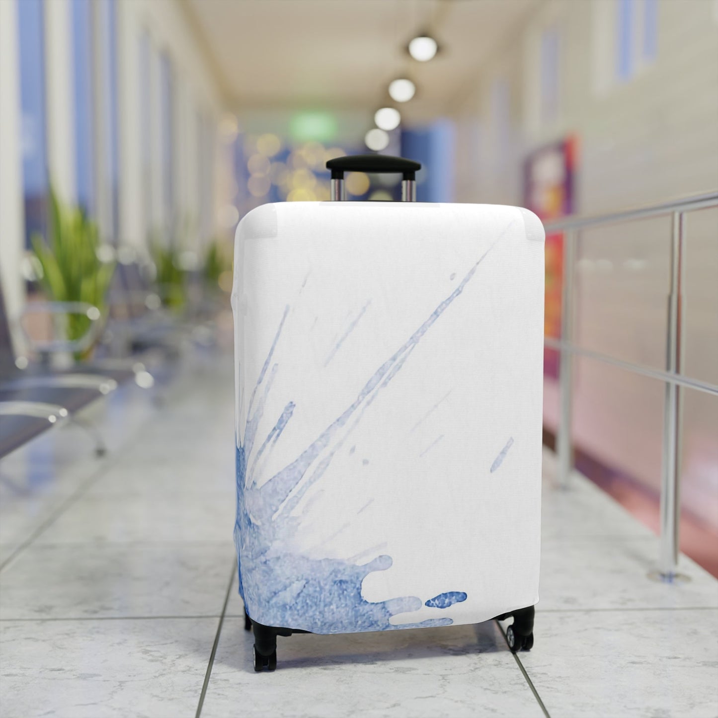 Watercolour Blue Splash – Protective Suitcase Cover
