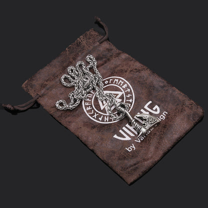 Stainless Steel Axe Pendant Necklace