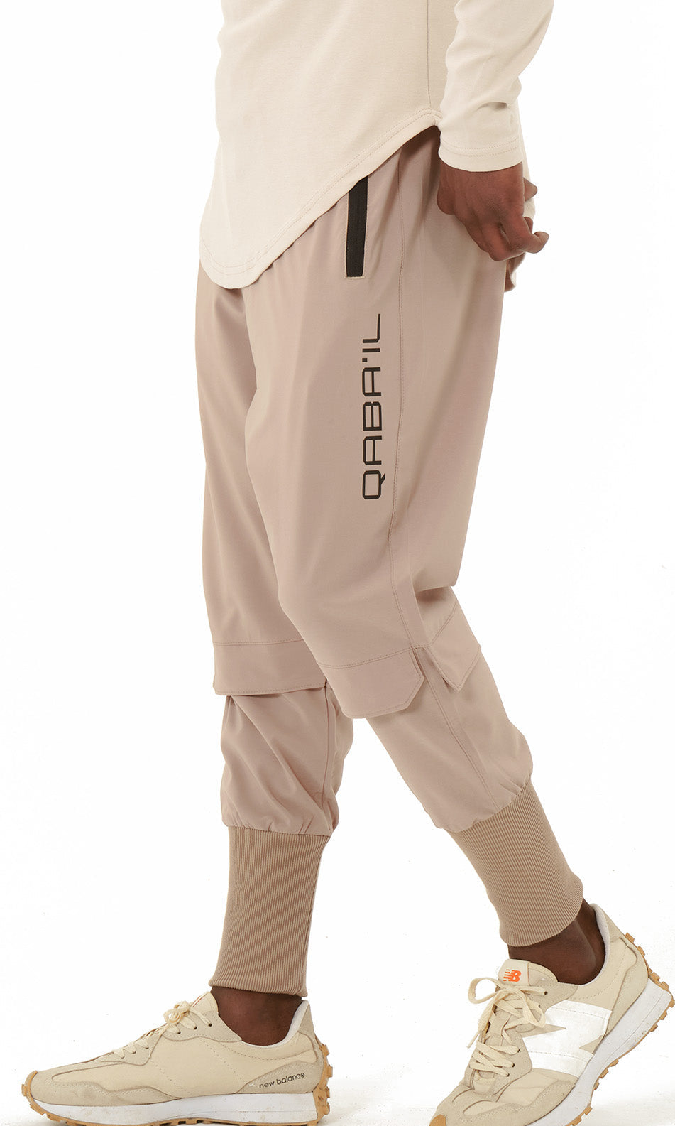 QL Pantalon Cross Over in Taupe