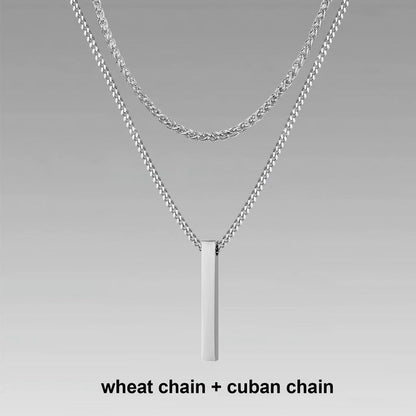 Men’s Layer Pillar Chain Necklace