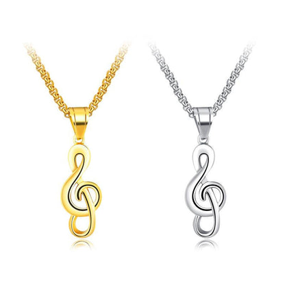 Unisex Music Symbol Necklace