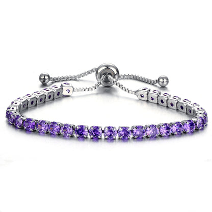Gold Push Pull Zircon Bracelet