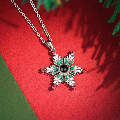 Christmas Snowflake Projection Necklace