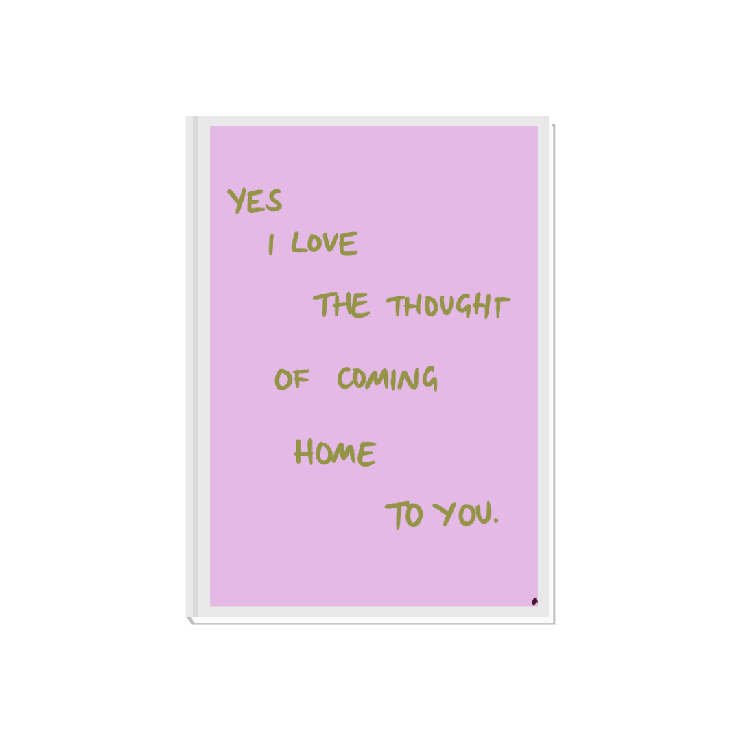 Coming Home To You | Lilac and Green Romantic Music Art Print