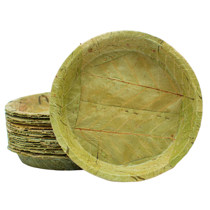 Extra Large Disposable Leaf Plates - 27cm / 10.5 inch diameter