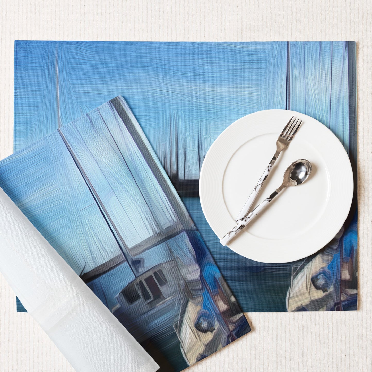 The Sleeping Yachts (at Morning) - Placemat Set