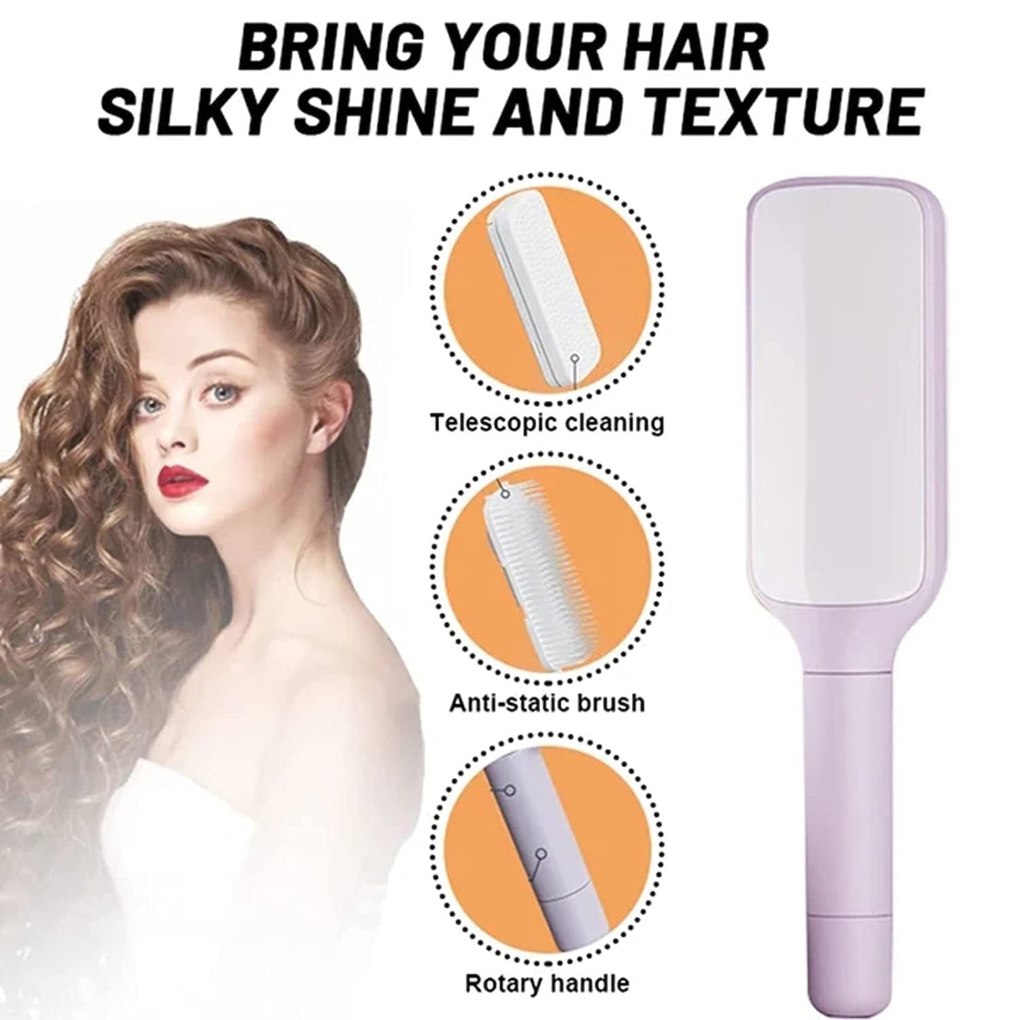 Self Cleaning Anti-Static Hair Comb