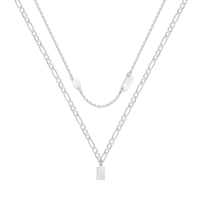 Simple Double Layer Stacked Necklace