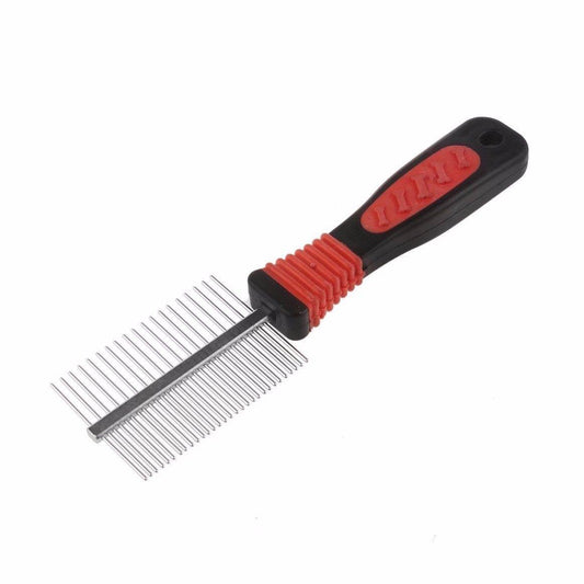 Professional Double Sided Pet Grooming Comb Metal Hair Fur Rake Tool