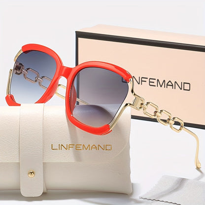 Classic Half Frame Metal Chain Design Fashion Fashion Glasses for Women