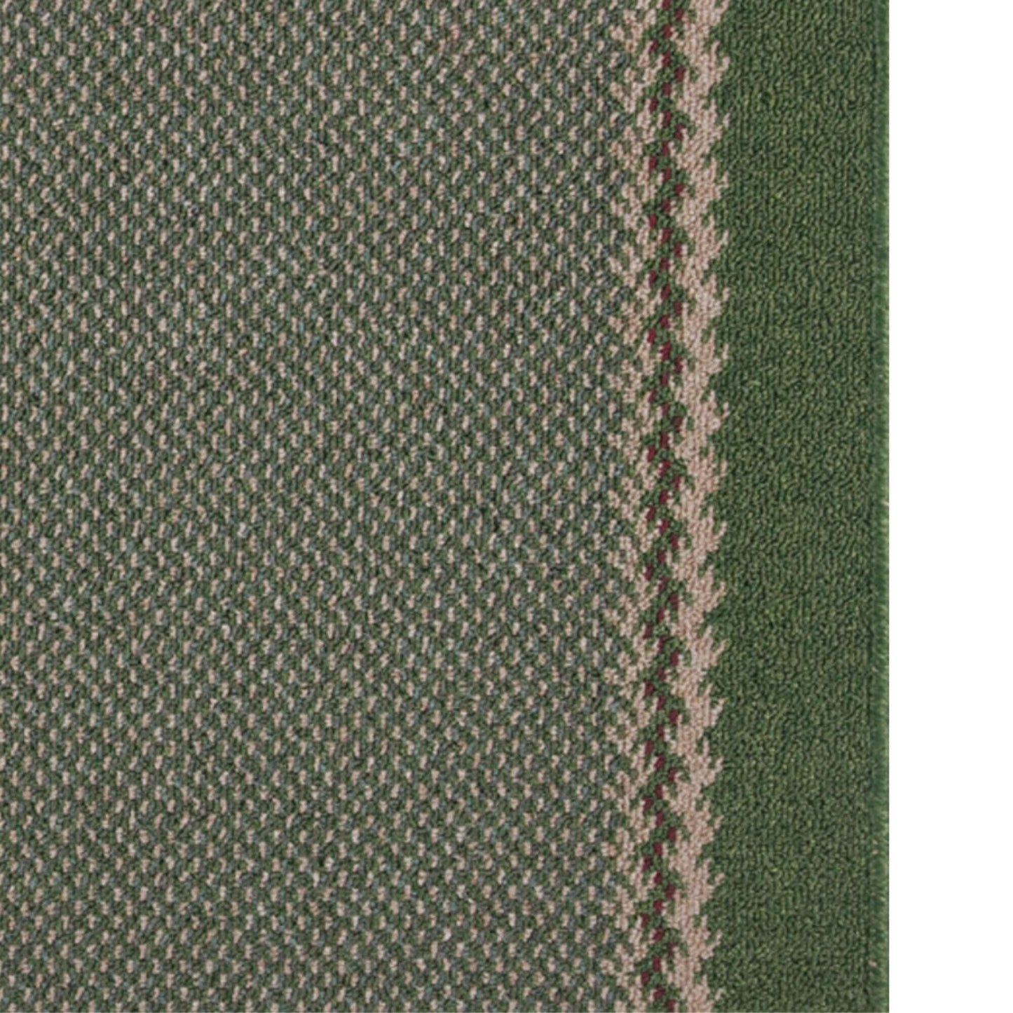 Washable Designer Bordered Green Rug | 116Gr