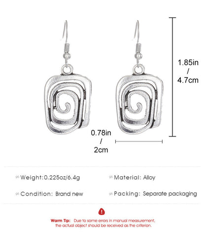Irregular Spiral Pendant Earrings