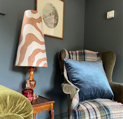 Sandstone wiggle cone lampshade, extra tall lampshade