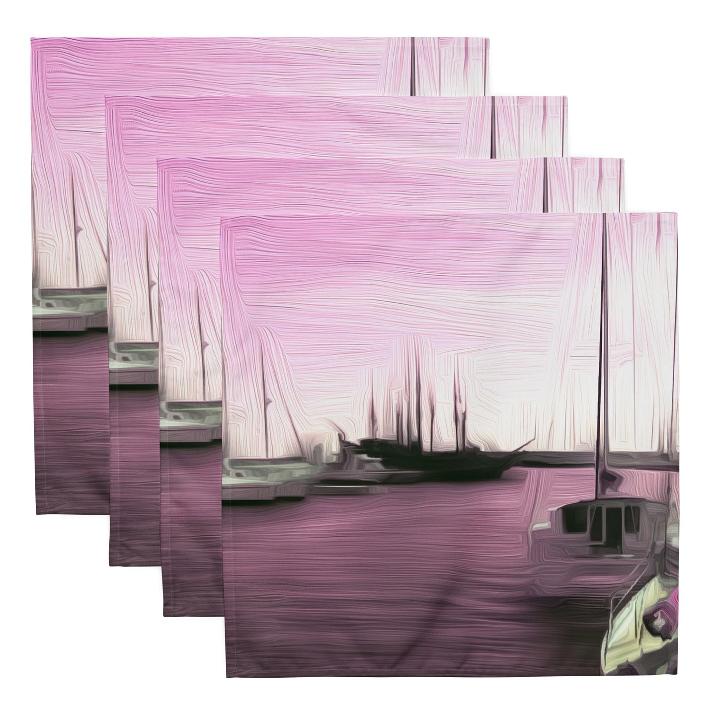 The Sleeping Yachts (at Evening) - Cloth Napkin Set