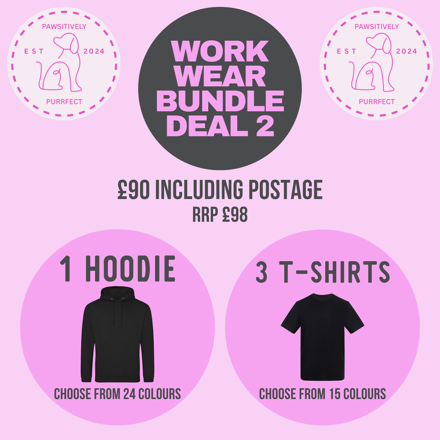 Business Workwear Uniform Bundle | Hoodie x 1 & T Shirt x 3 | FREE POSTAGE