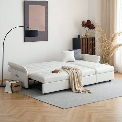 SB162 Three Seater Corner Sofa Bed, White