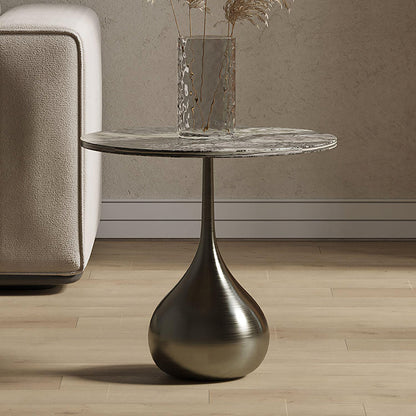 Echevarria Round Side Table, Marble