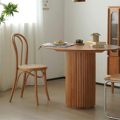 Cane Round Dining Table, Oak
