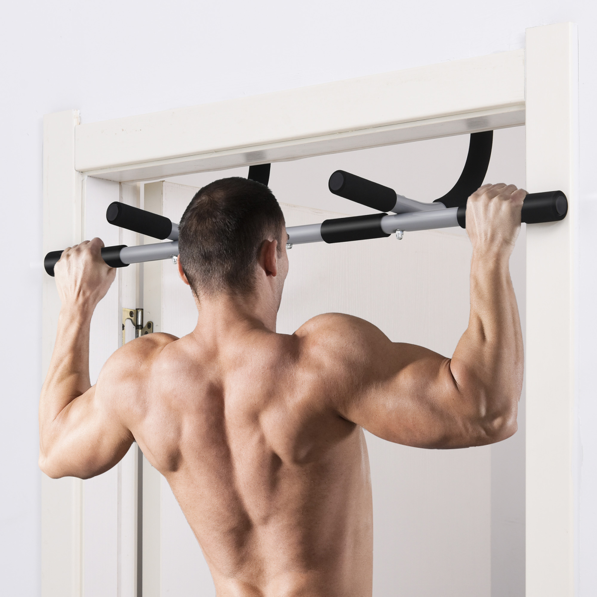 HOMCOM Indoor Fitness Door Horizontal Bar Pull-ups Home Gym Upper Body Workout