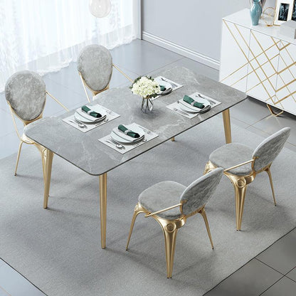 Attleboro Dining Table, Sintered Stone & Gold