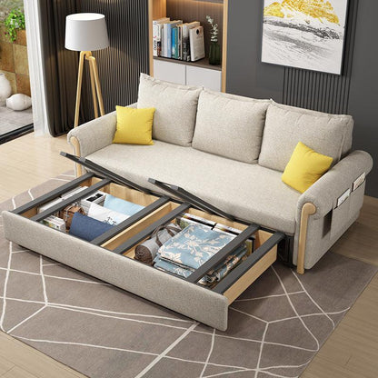 Braylene Two Seater Sofa Bed, Linen