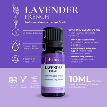 Aetheo Tranquil Sleep Gift Set — Fabric Diffuser and 2 Essential Oils