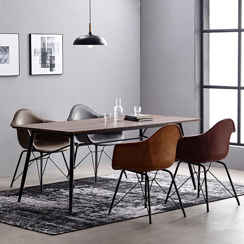 A Set of 2 Bobby Dining Chairs, Distressed Leather