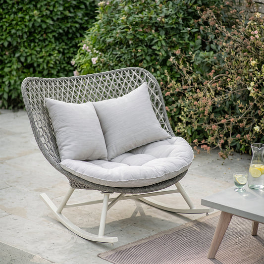 Temescal Rattan Garden Rocking Chair, Indoor/ Outdoor Furniture
