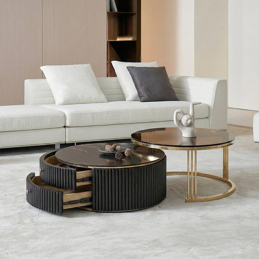 Bblythe Nesting Coffee Table Set, Black