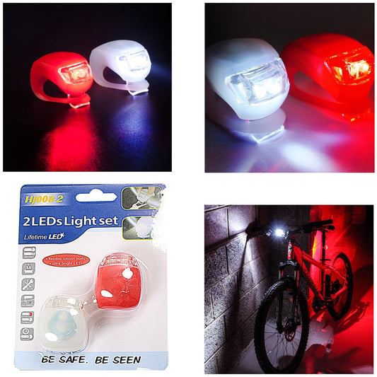 Flexible Waterproof LED Bike Lights Set for Cycling Safety
