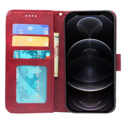iPhone 15 Series Book Flip Case Leather Wallet