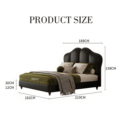 Zephyr Leather Double Bed