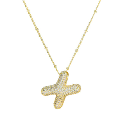 Bubble Balloon A-Z Letter Pendant Necklace