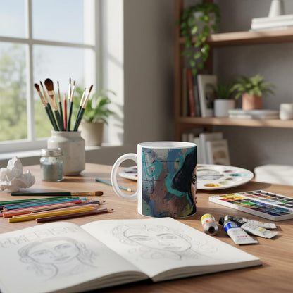 🖌️ Modern Graffiti Art Mug – Classic Masterpiece Reimagined ☕
