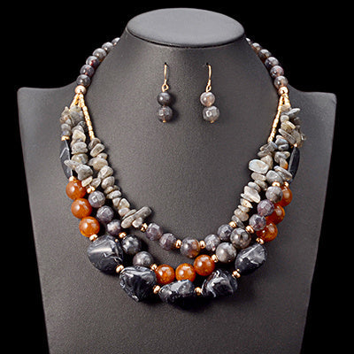 Bohemian Wedding Beads Jewelry Set