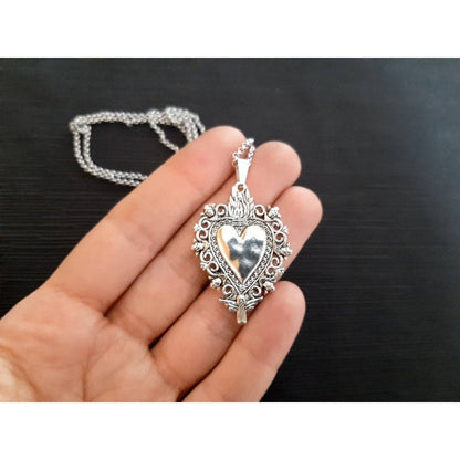 Gothic Heart Pendant Necklace