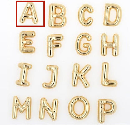 Glossy A-Z Letter Copper Pendant
