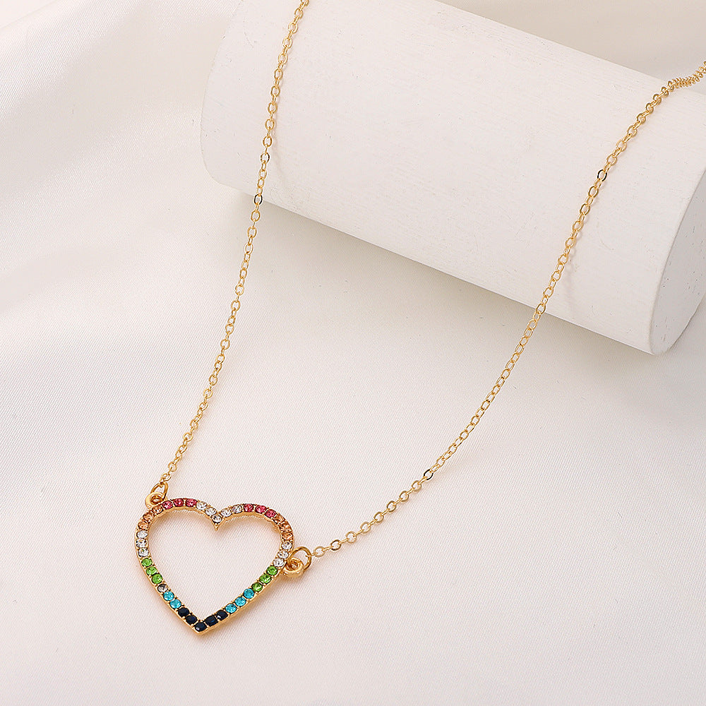 Simple Coloured Loving Heart Necklace