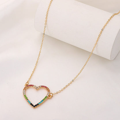 Simple Coloured Loving Heart Necklace