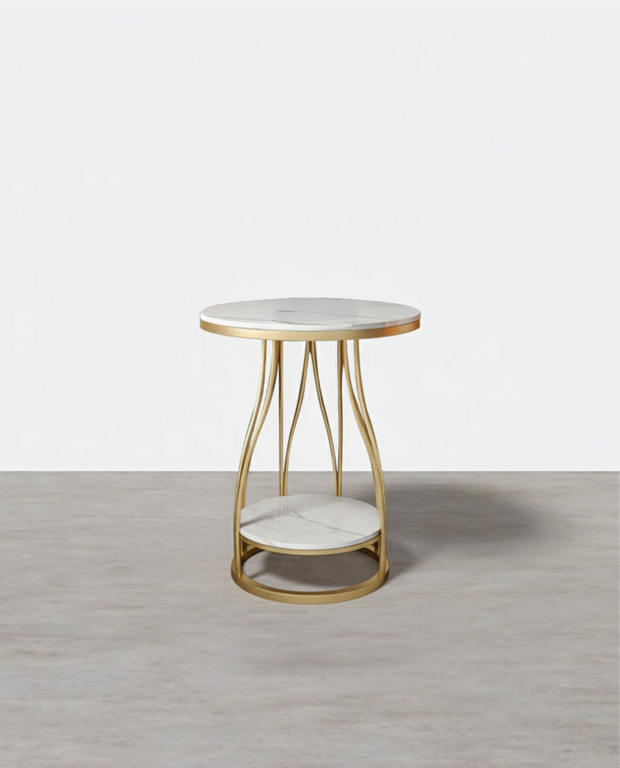 Amos Side Table, Gold Base