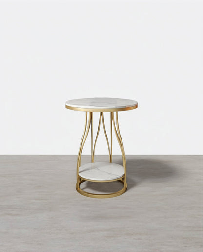 Amos Side Table, Gold Base